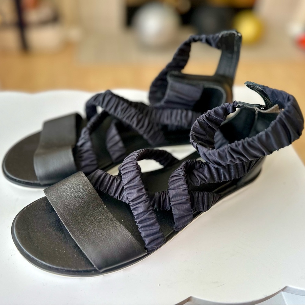 Sorel Women's Ella II Ankle Strap Sandal - Black sea Salt - Size 7 US